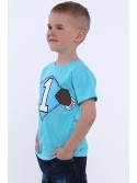 Boy\'s T-shirt with a number, blue NDZ4478 - Online store - Boutique